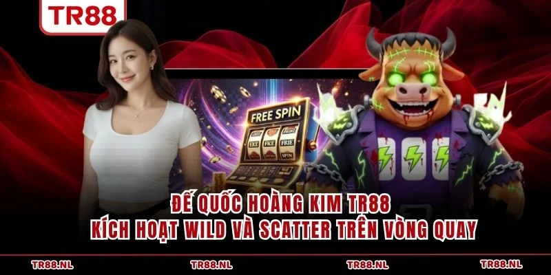 Đế Quốc Hoàng Kim TR88 kích hoạt Wild và Scatter trên vòng quay